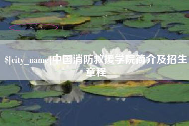 大同中国消防救援学院简介及招生章程