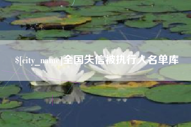大同全国失信被执行人名单库