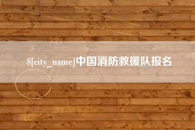 大同中国消防救援队报名