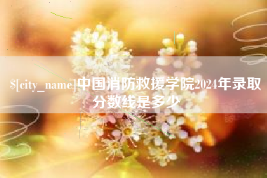 大同中国消防救援学院2024年录取分数线是多少