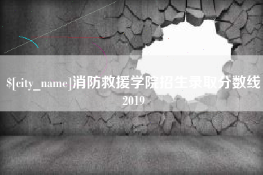 大同消防救援学院招生录取分数线2019
