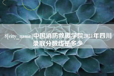 大同中国消防救援学院2021年四川录取分数线是多少