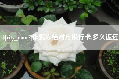 大同诈骗冻结对方银行卡,多久返还