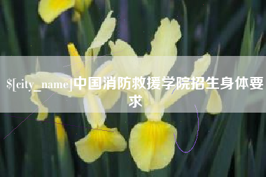 大同中国消防救援学院招生身体要求