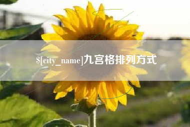 大同九宫格排列方式