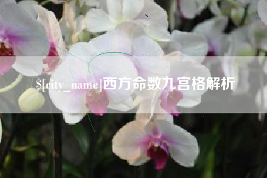 大同西方命数九宫格解析