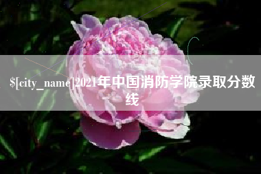 大同2021年中国消防学院录取分数线