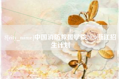 大同中国消防救援学院2020浙江招生计划