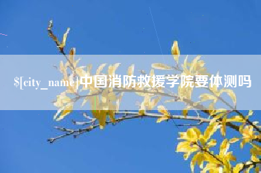 大同中国消防救援学院要体测吗