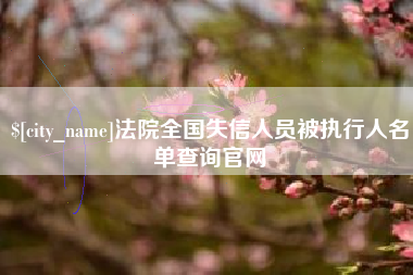 大同法院全国失信人员被执行人名单查询官网
