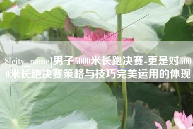 大同男子5000米长跑决赛-更是对5000米长跑决赛策略与技巧完美运用的体现