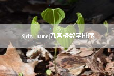 大同九宫格数字排序