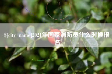大同2021年国家消防员什么时候报名