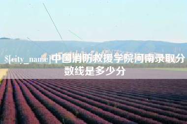 大同中国消防救援学院河南录取分数线是多少分