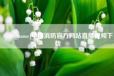 大同中国消防官方网站直播视频下载