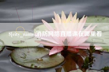 大同消防网络直播课在哪里看