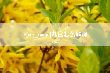 大同九宫怎么解释