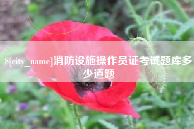 大同消防设施操作员证考试题库多少道题